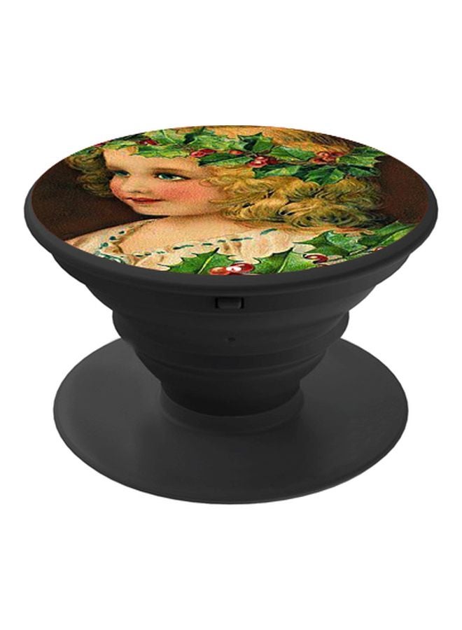 بي بي حامل هاتف بوب سوكيت بطبعة فتاة البيج/ البني/ الأخضر - Image 1