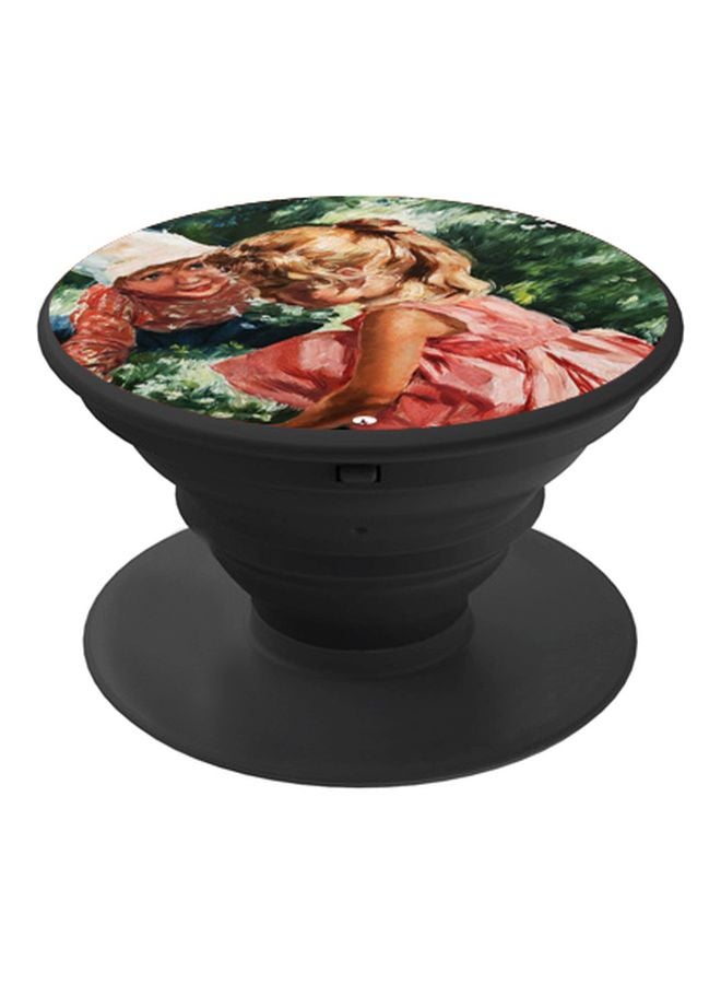 BP Printed Pop Socket Phone Holder Red/Green/Brown - Image 1