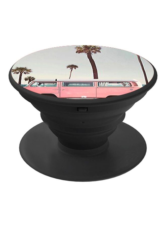 BP Car Printed Pop Socket Phone Holder Pink/Grey/Brown - Image 1