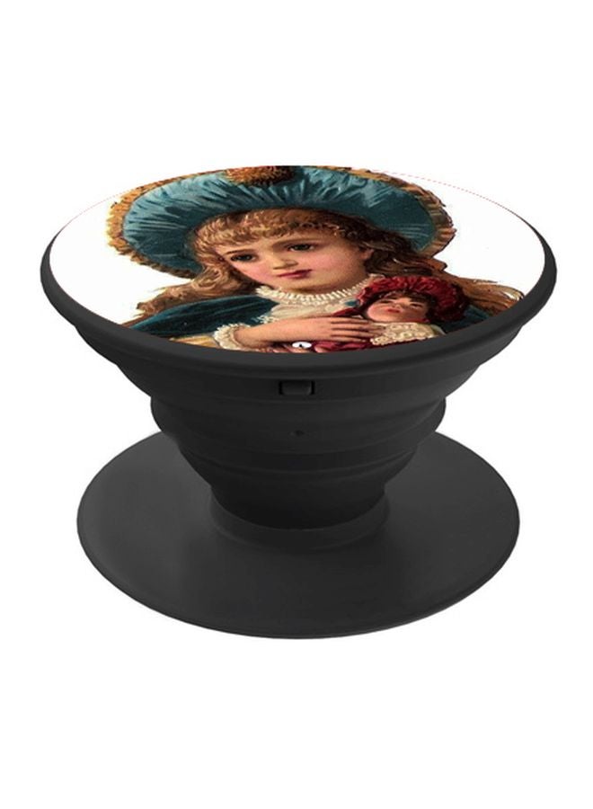 BP Princess Printed Pop Socket Phone Holder Brown/Blue/Black - Image 1