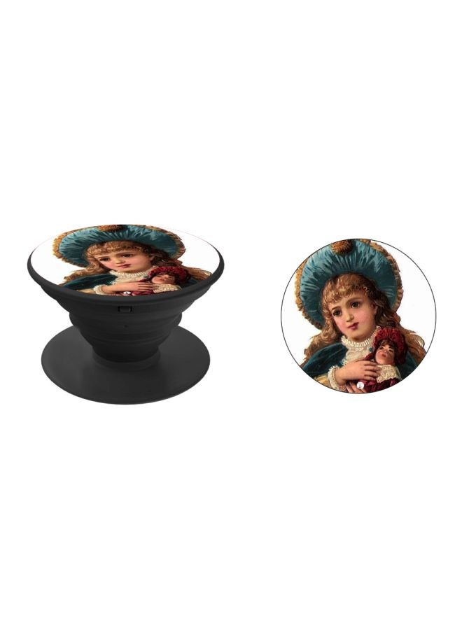 BP Princess Printed Pop Socket Phone Holder Brown/Blue/Black - Image 2