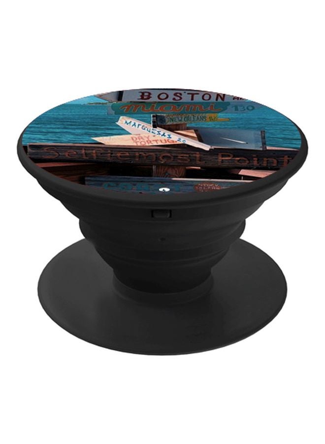 BP Quote Printed Pop Socket Phone Holder Brown/Blue/Black - Image 1