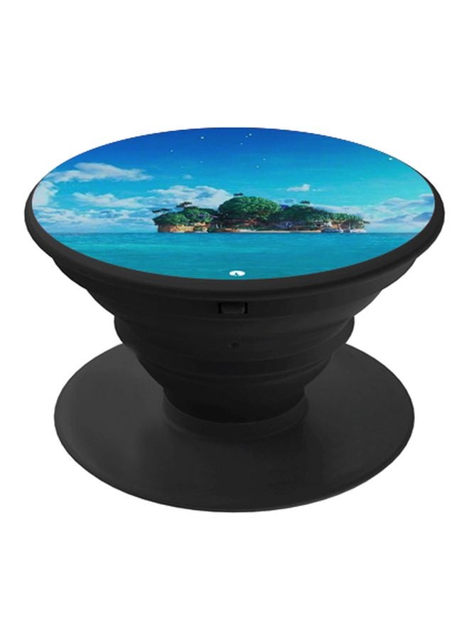 BP Island Printed Pop Socket Phone Holder Blue/Green/Black - Image 1