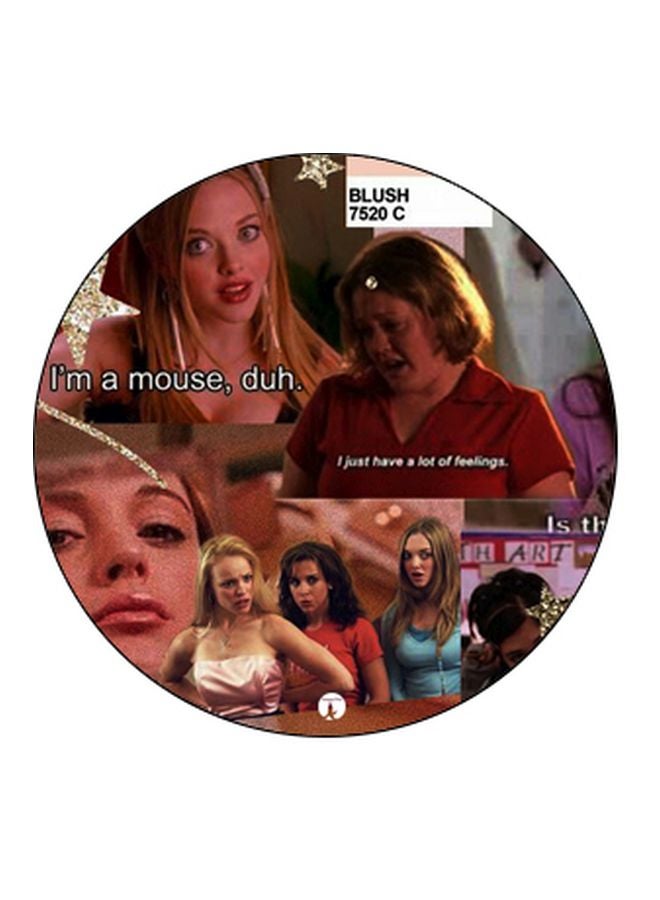 BP Mean Girls Printed Pop Socket Phone Holder Red/Beige/Black - Image 2