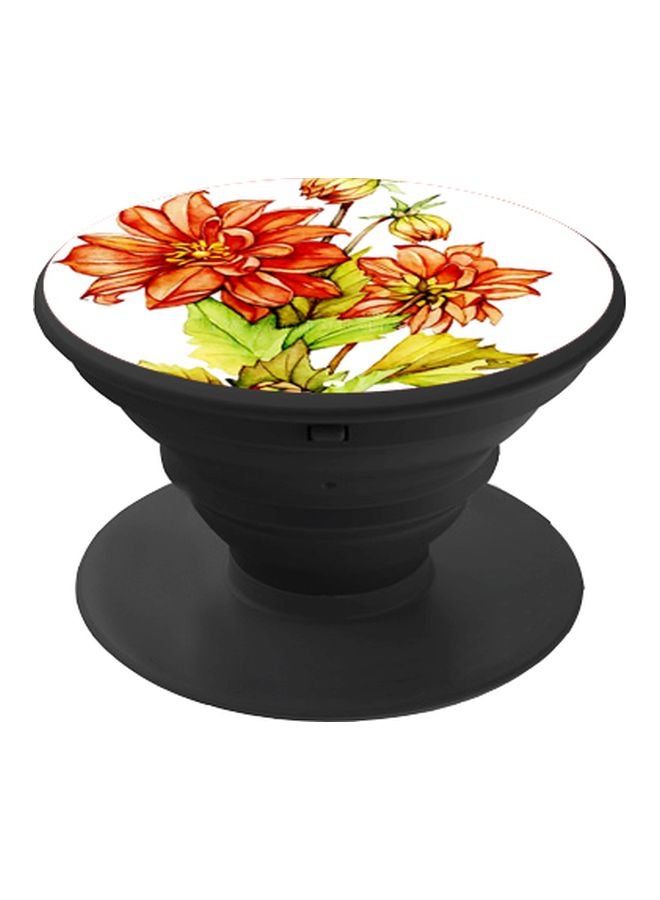 بي بي مقبس حامل الهاتف بطبعة أزهار برتقالي/أخضر/أسود - Image 1