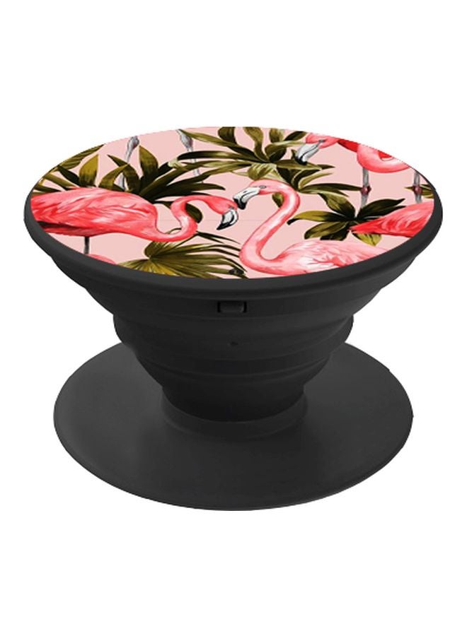 BP Flamingo Printed Pop Socket Phone Holder Pink/Green/Black - Image 1