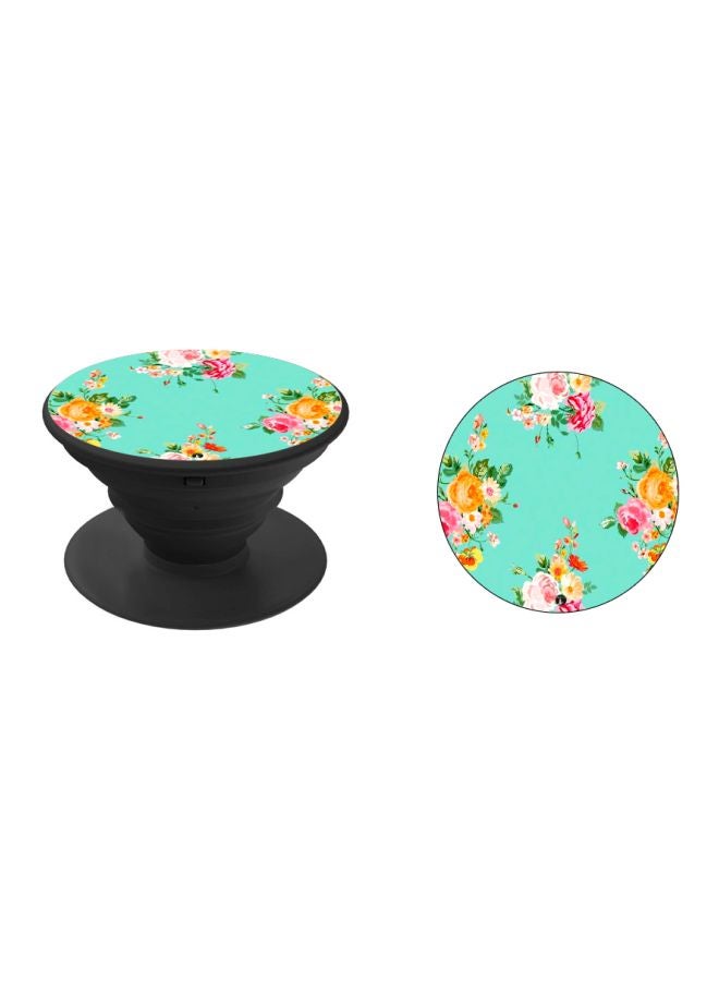 BP Floral Printed Pop Socket Phone Holder Blue/Green/Black - Image 2