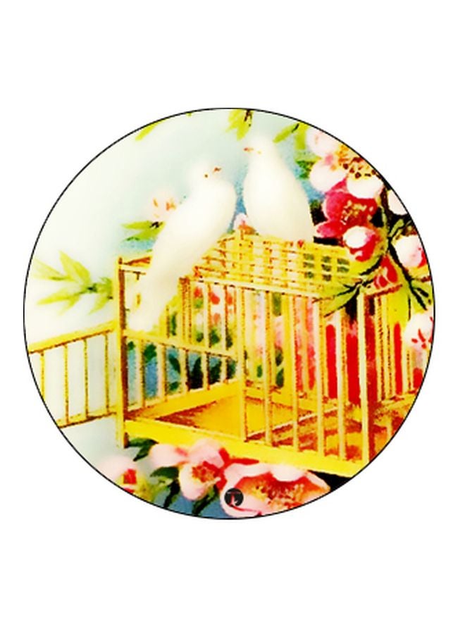 BP Bird Printed Pop Socket Phone Holder Yellow/White/Black - Image 2