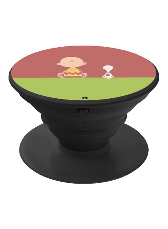 BP Cartoon Printed Pop Socket Phone Holder Brown/Green/Black - Image 1