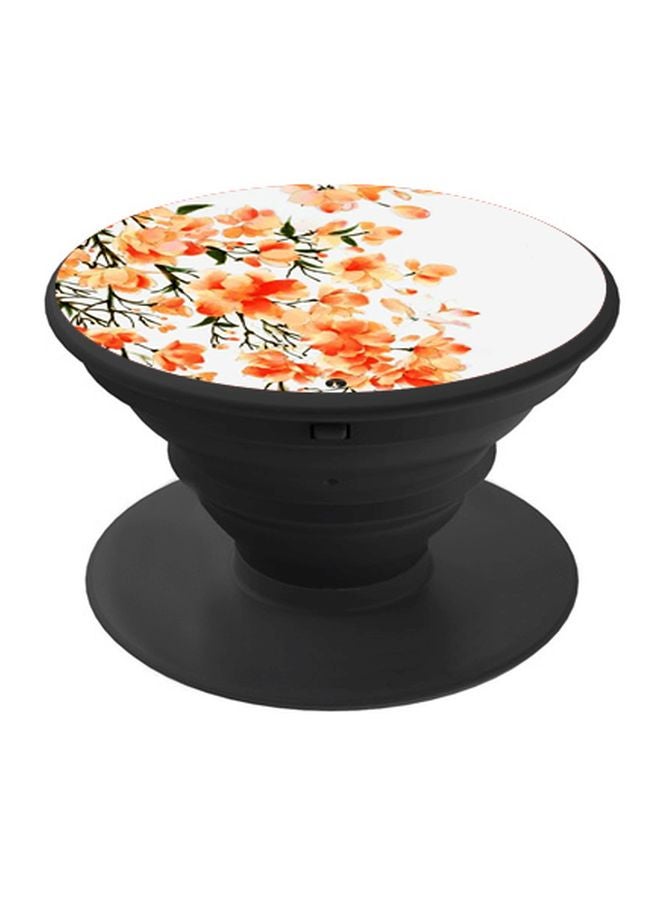 BP Floral Printed Pop Socket Phone Holder White/Orange/Black - Image 1