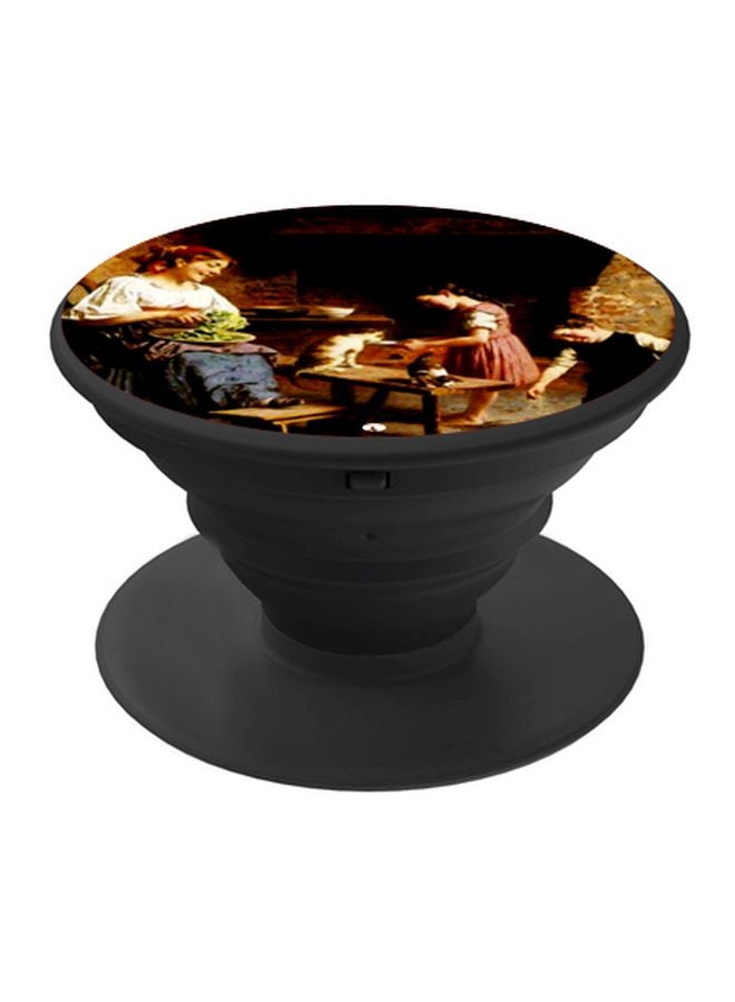 BP Family Themed Pop Socket Phone Holder Brown/Grey/Black - Image 1