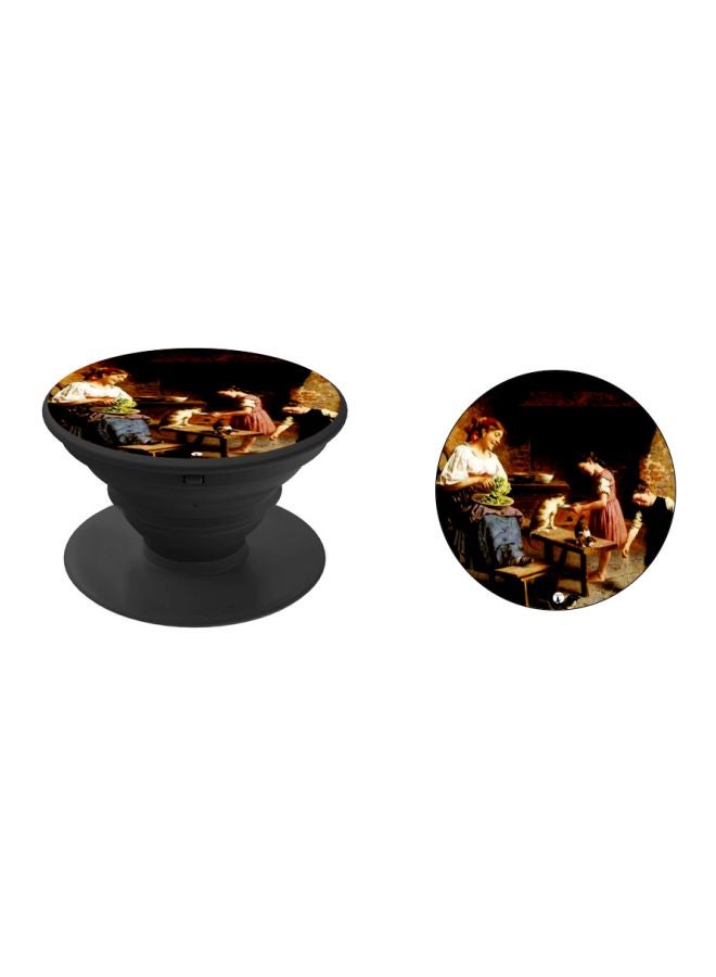 BP Family Themed Pop Socket Phone Holder Brown/Grey/Black - Image 2
