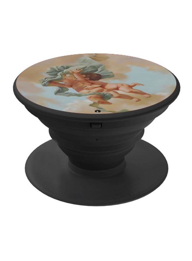 بي بي حامل هاتف بوب سوكيت مطبوع بتصميم طفل صغير بيج/أزرق/أسود - Image 1