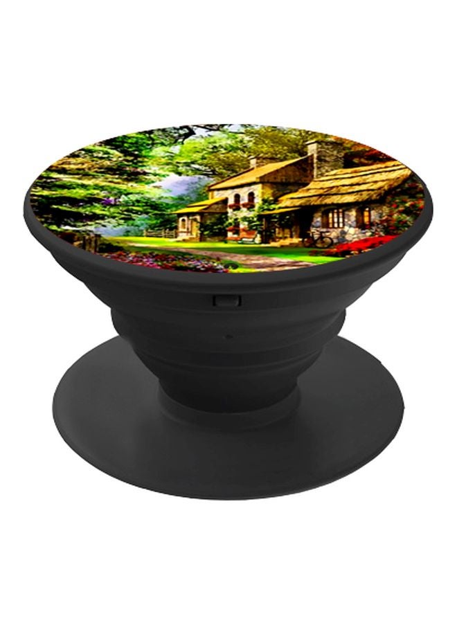 بي بي حامل هاتف بوب سوكيت بطبعة صورة منزل أخضر / بيج / أسود - Image 1