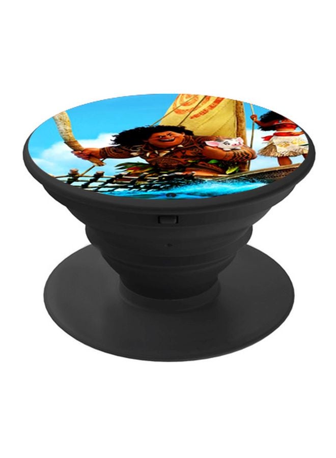 BP Cartoon Printed Pop Socket Phone Holder Blue/Yellow/Black - Image 1