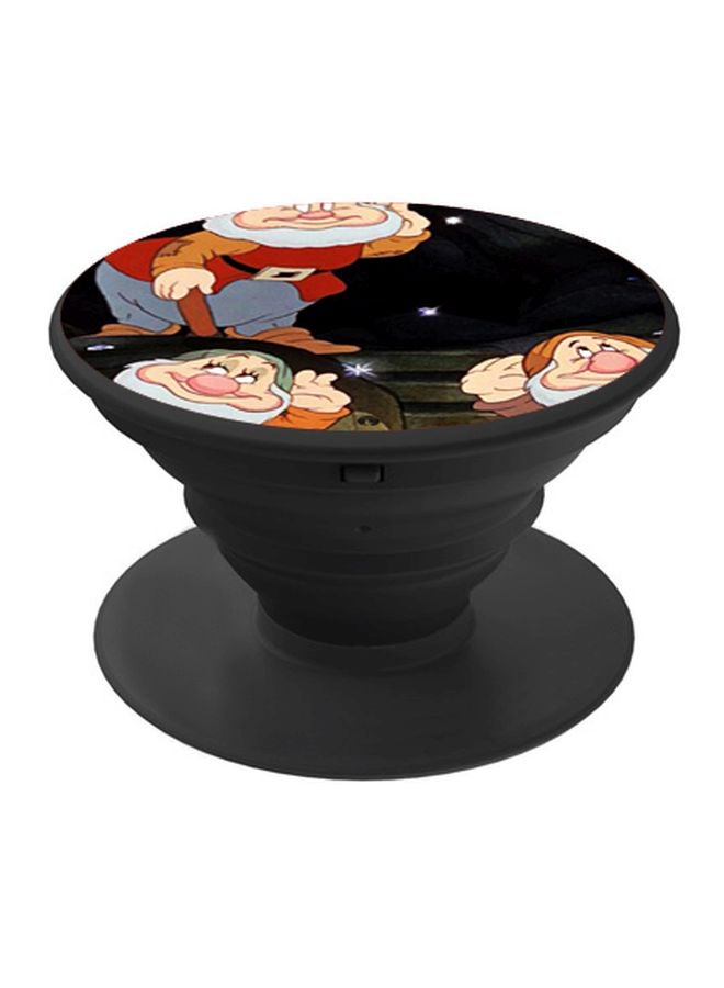 بي بي حامل هاتف على شكل مقبض أصابع منبثق بطبعة رسومات كرتونية أحمر/بيج/أسود - Image 1