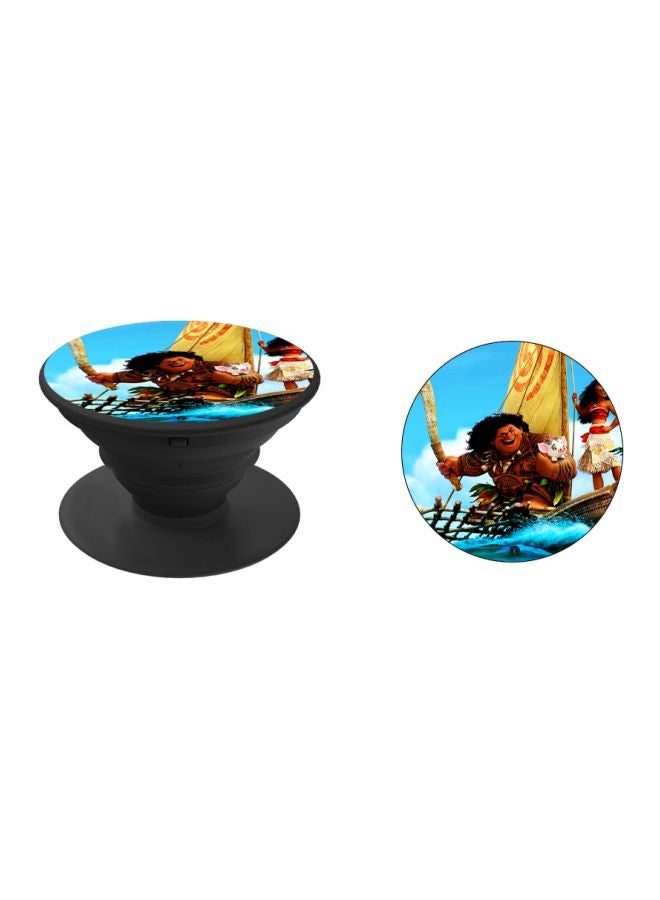 BP Cartoon Printed Pop Socket Phone Holder Blue/Yellow/Black - Image 2