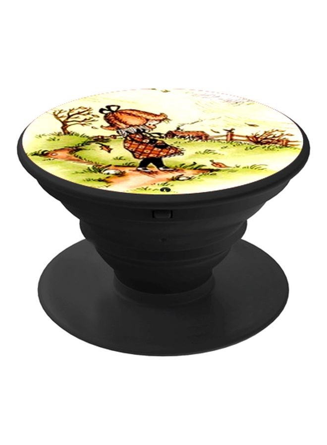 BP Girl Printed Pop Socket Phone Holder Yellow/Green/Black - Image 1