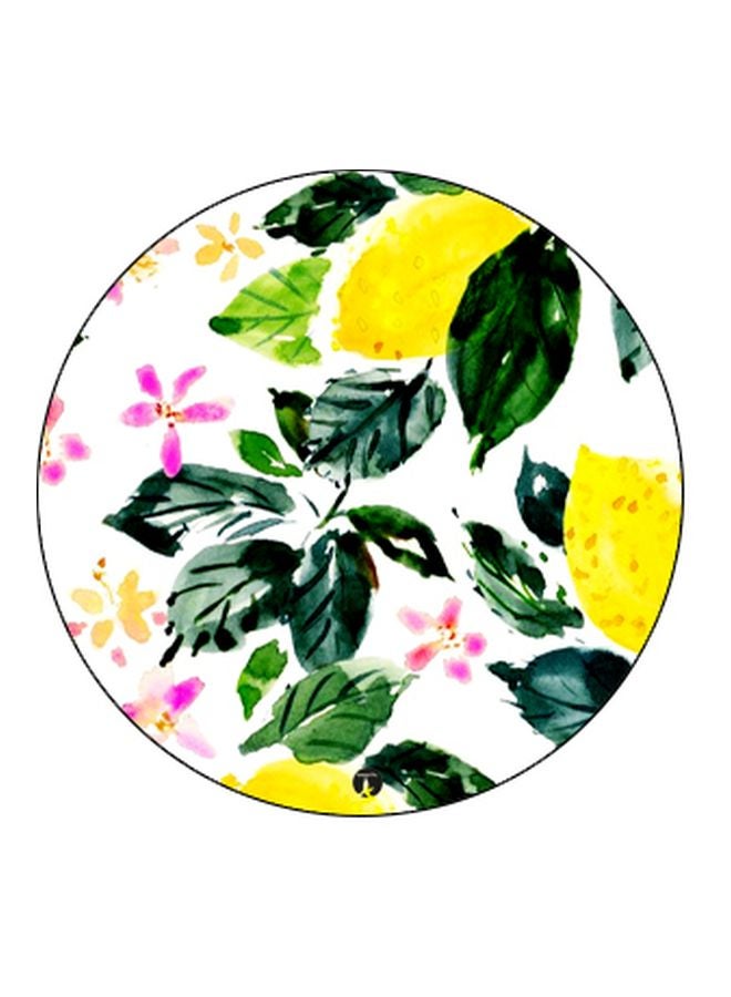 BP Leaves Printed Pop Socket Phone Holder White/Green/Yellow - Image 2