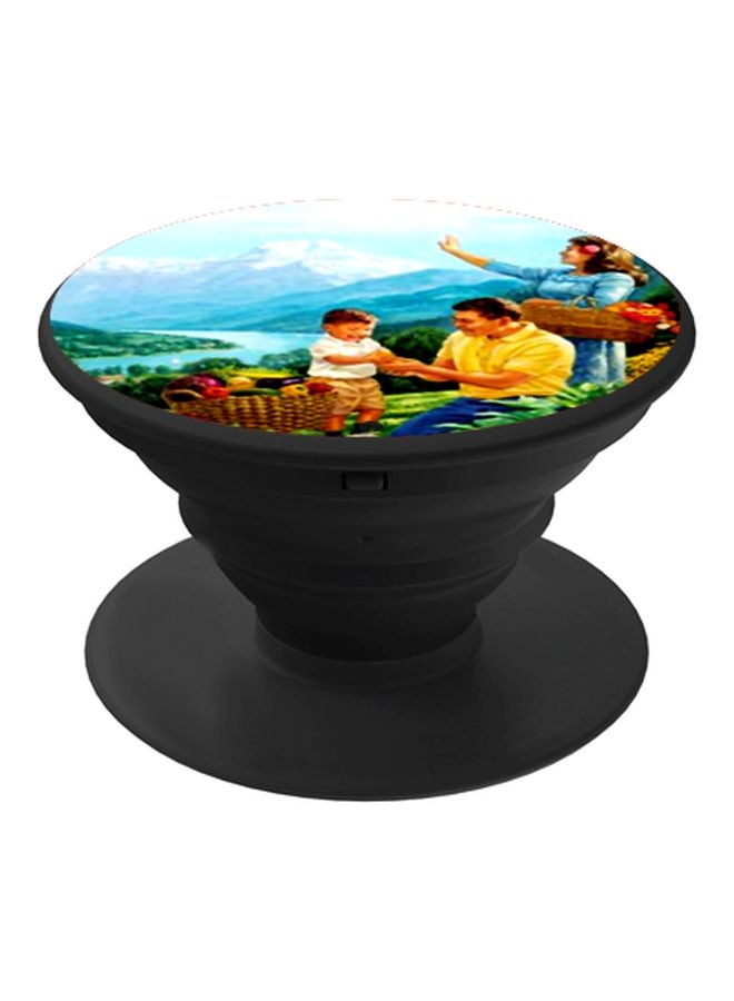 BP Family Printed Pop Socket Phone Holder Blue/Yellow/Green - Image 1