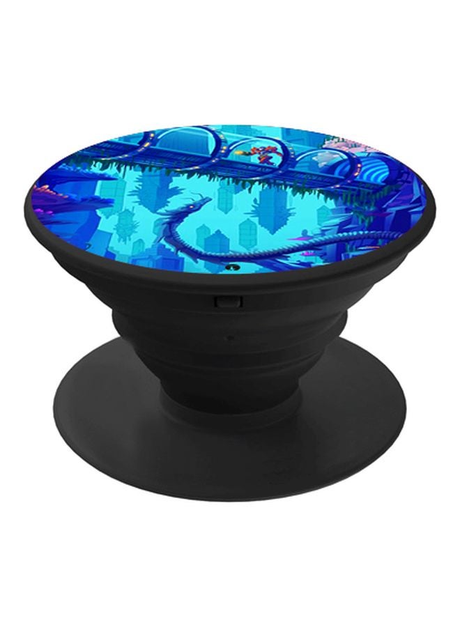 BP Dragon Printed Pop Socket Phone Holder Blue - Image 1