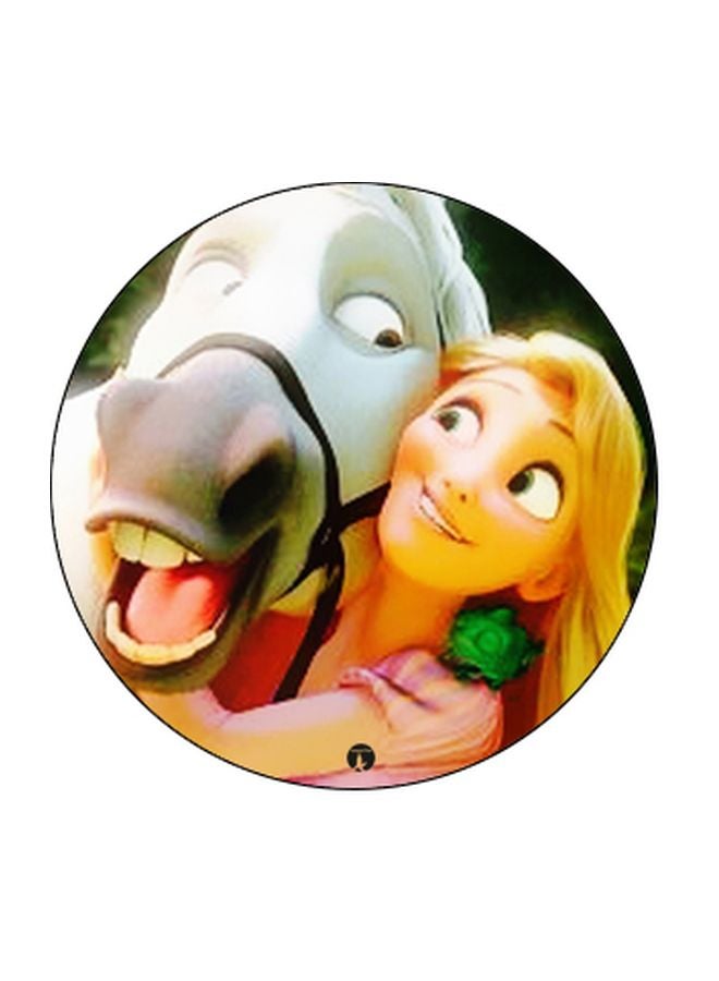 بي بي حامل هاتف على شكل مقبض أصابع منبثق بطبعة رسومات كرتونية أبيض/ أصفر/ بيج - Image 2