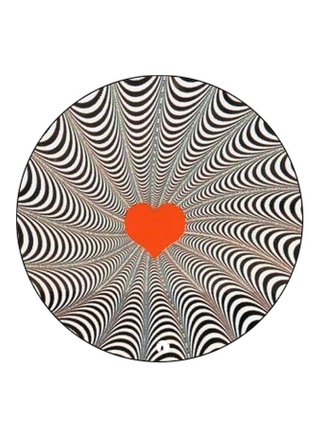 BP Heart Printed Pop Socket Phone Holder Black/Red/White - Image 2