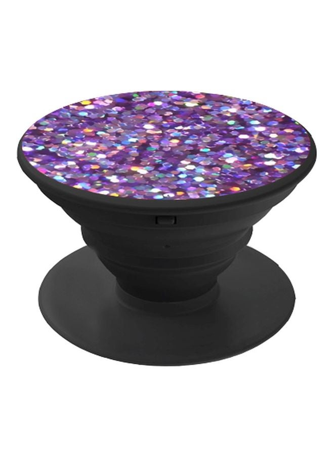 BP Glitters Printed Pop Socket Phone Holder Violet/White/Black - Image 1