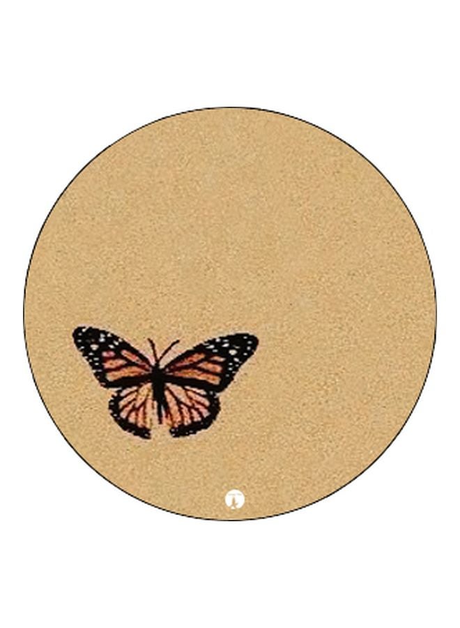 BP Butterfly Printed Pop Socket Phone Holder Beige/Brown/Black - Image 2