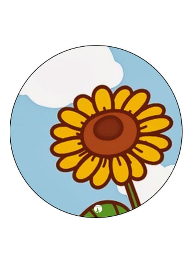 BP Sunflower Printed Pop Socket Phone Holder Blue/Yellow/Brown - Image 2