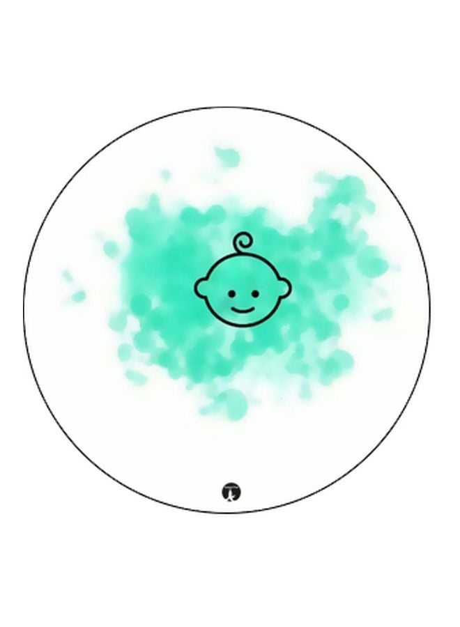 بي بي حامل هاتف بوب سوكيت مزيّن بطبعة وجه طفل أخضر/أسود/أبيض - Image 2