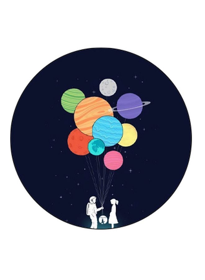 BP Man With Planet Balloons Printed Pop Socket Phone Holder Blue/White/Pink - Image 2