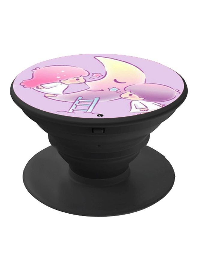 BP Cartoon Printed Pop Socket Phone Holder Purple/Pink/Yellow - Image 1
