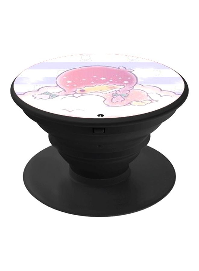 BP Cartoon Printed Pop Socket Phone Holder White/Pink/Purple - Image 1