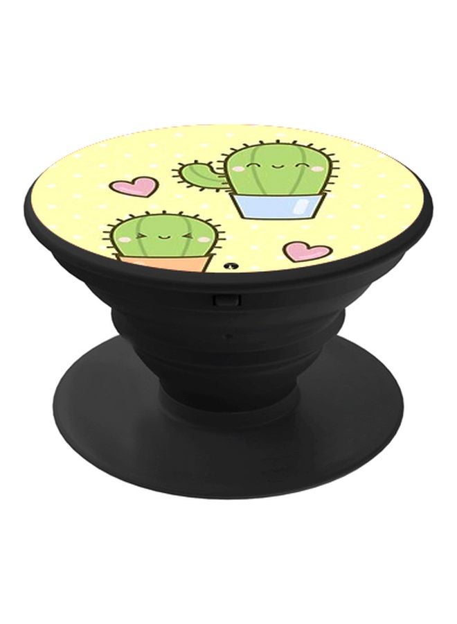 BP Cactus Printed Pop Socket Phone Holder Yellow/Green/Pink - Image 1
