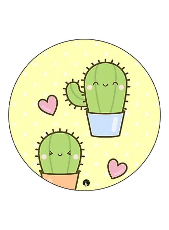 BP Cactus Printed Pop Socket Phone Holder Yellow/Green/Pink - Image 2