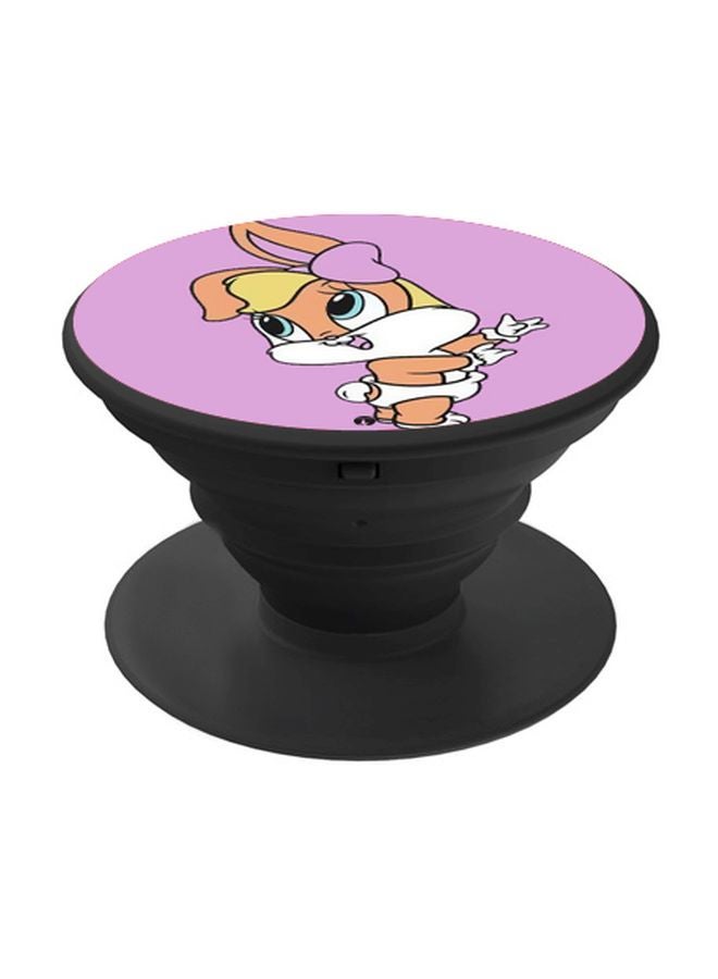 BP Cartoon Printed Pop Socket Phone Holder Pink/White/Orange - Image 1
