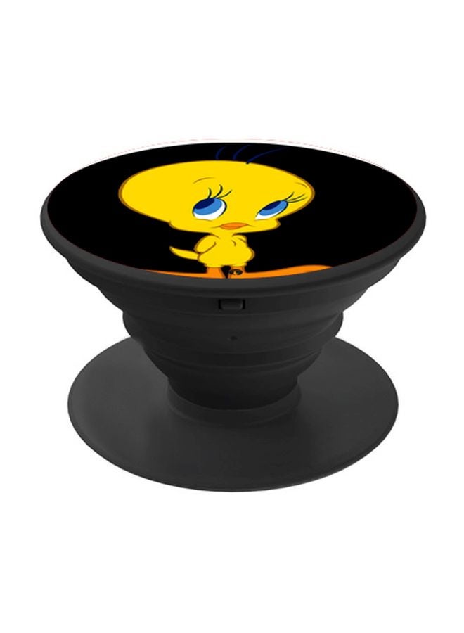 BP Cartoon Printed Pop Socket Phone Holder Yellow/Black/Blue - Image 1