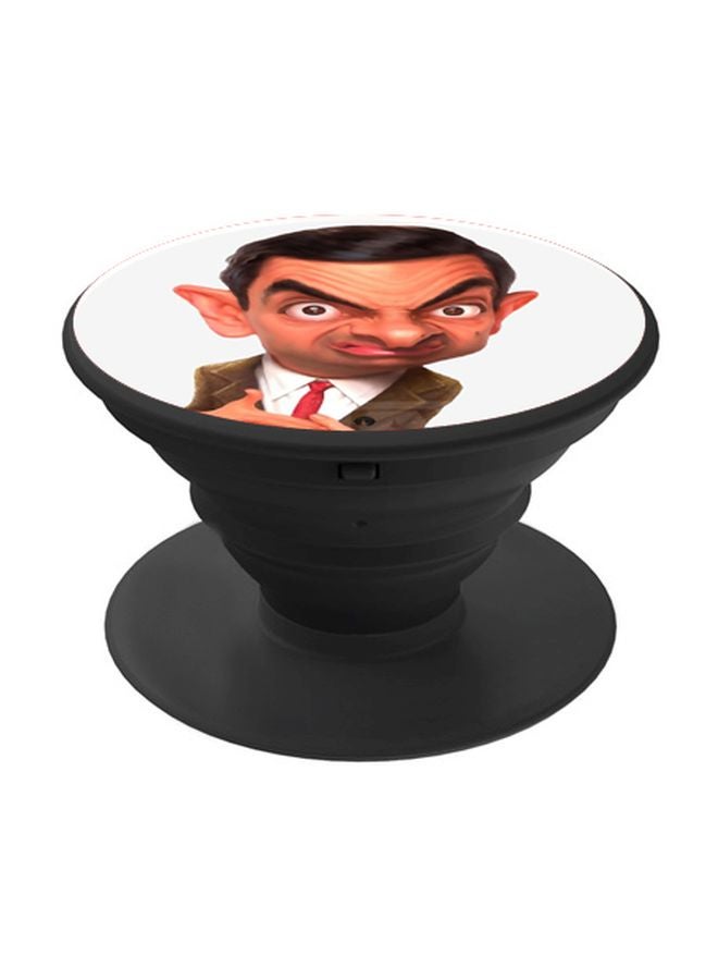 بي بي حامل هاتف بوب سوكيت بطبعة لشخصية مستر بين أسود/أبيض/بيج - Image 1