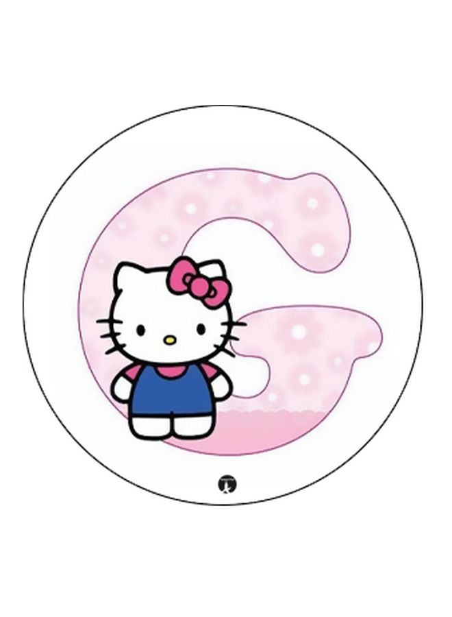 بي بي حامل هاتف بوب سوكيت مزين بطبعة رسمة كرتونية لشخصية هالو كيتي اسود/أبيض/زهري - Image 2