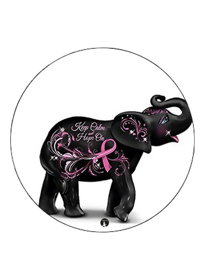 بي بي حامل هاتف بوب سوكيت بطبعة فيل أسود/ وردي/ أبيض - Image 2