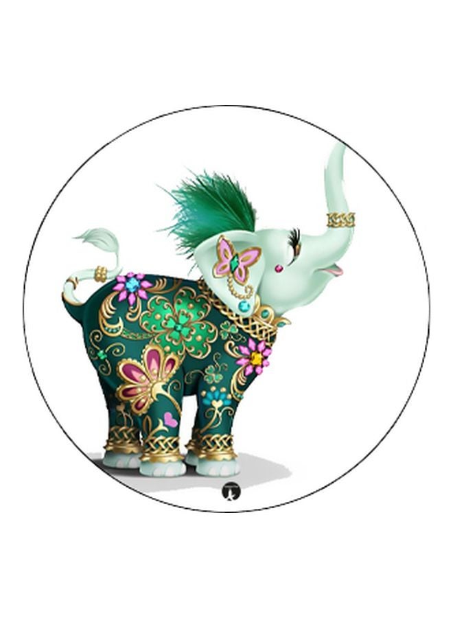 BP Elephant Printed Pop Socket Phone Holder Black/Green/White - Image 2