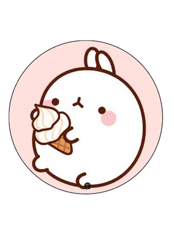 بي بي حامل هاتف على شكل مقبض أصابع منبثق بطبعة رسومات كرتونية اسود/أبيض/زهري - Image 2