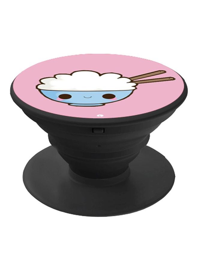 BP Cartoon Printed Pop Socket Phone Holder Black/Pink/White - Image 1