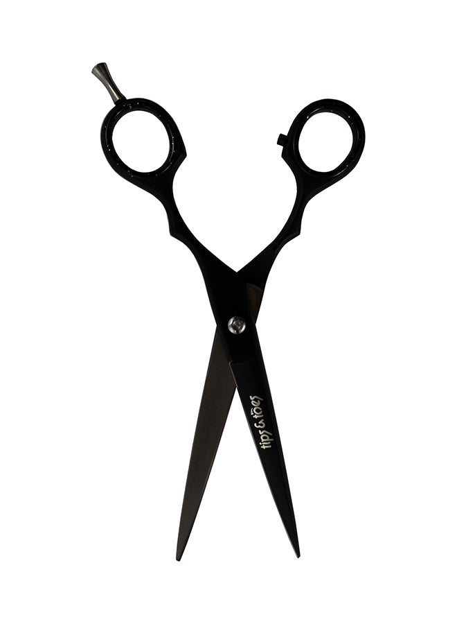 Tips & Toes - Barber Scissors Black 15cm - Image 1