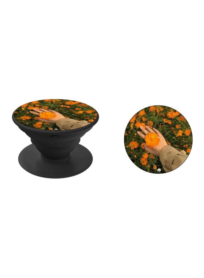 BP Floral Printed Pop Socket Phone Holder Black/Green/Orange - Image 2