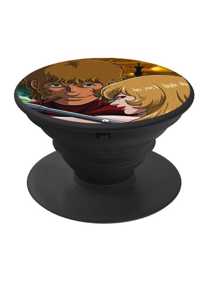 BP Cartoon Printed Pop Socket Phone Holder Black/Red/Beige - Image 1