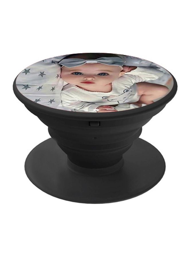 بي بي حامل هاتف بوب سوكيت مطبوع بتصميم طفل صغير أسود/ خوخي/ رمادي - Image 1