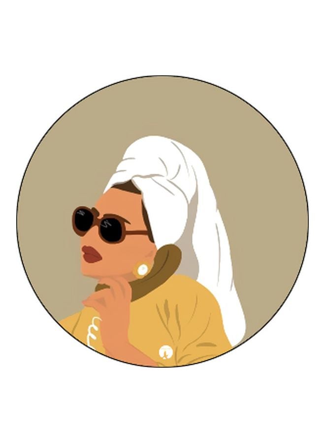 BP Lady Printed Pop Socket Phone Holder Black/White/Yellow - Image 2
