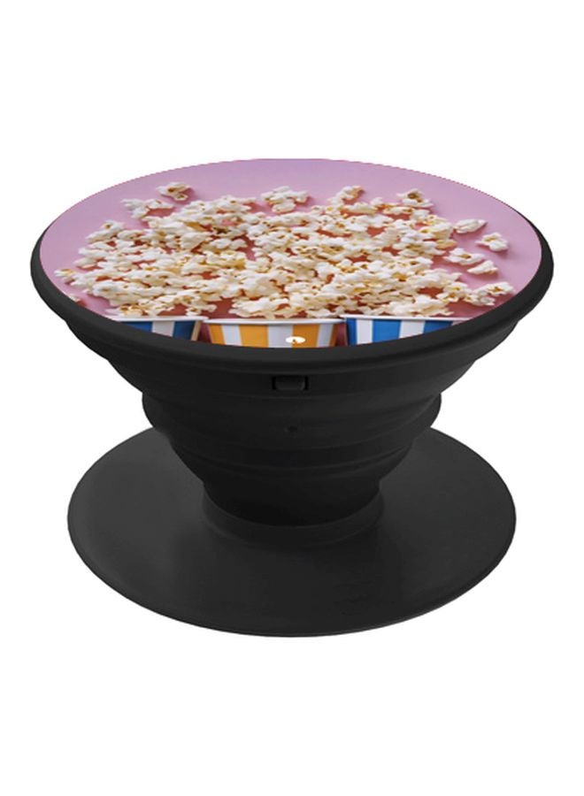 BP Popcorn Printed Pop Socket Phone Holder White/Pink - Image 1